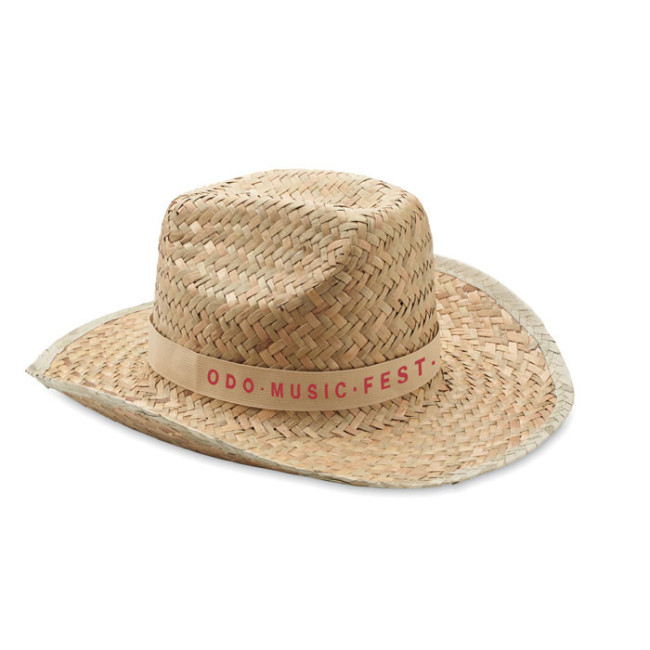 Chapeau cow-boy publicitaire en paille Texas 