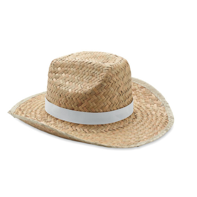 Chapeau cow-boy publicitaire en paille Texas 