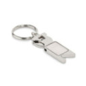 Porte-clés publicitaire avec jeton et décapsuleur Tokeu 
