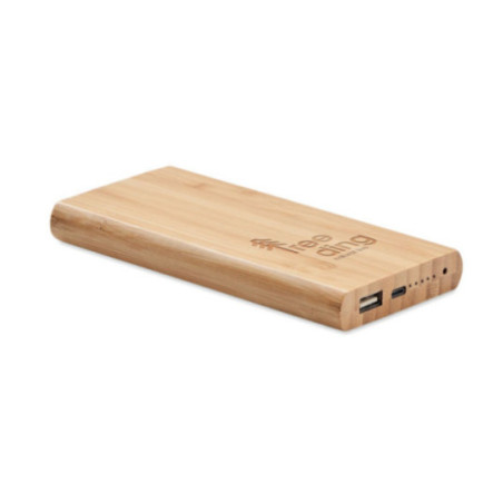 Powerbank à induction en bambou Arena C 6000 mAh 