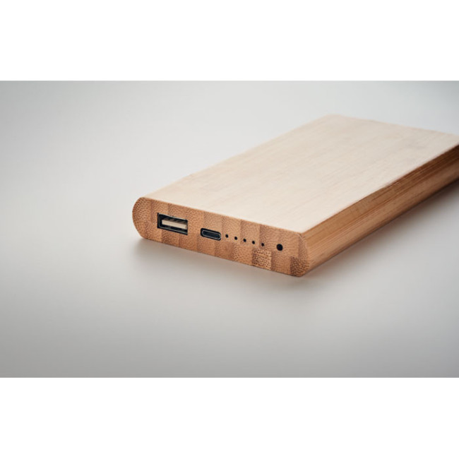 Powerbank à induction en bambou Arena C 6000 mAh 