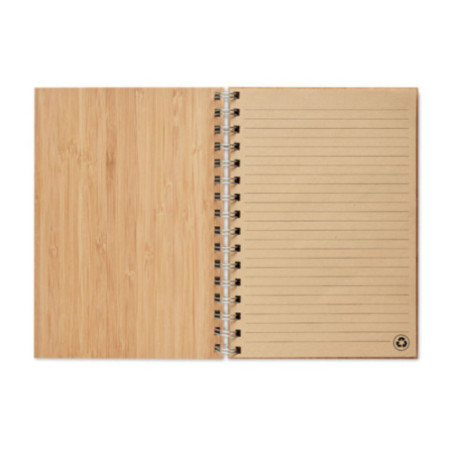 Carnet A5 de notes publicitaire bambou Bram 