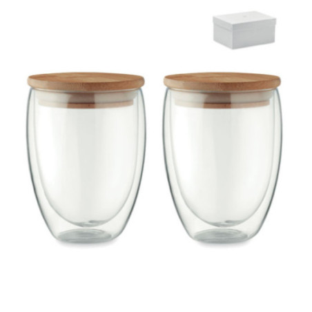 Ensemble de deux verres à double paroi Tirana set 350 ml 