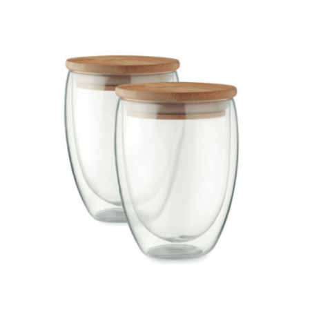 Ensemble de deux verres à double paroi Tirana set 350 ml 