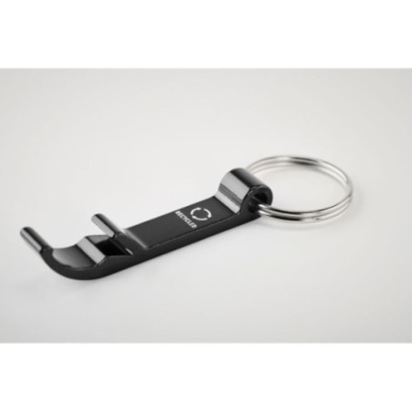 Porte-clés décapsuleur aluminium recyclé OVIKEY 