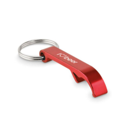 Porte-clés décapsuleur aluminium recyclé OVIKEY 