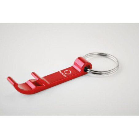 Porte-clés décapsuleur aluminium recyclé OVIKEY 
