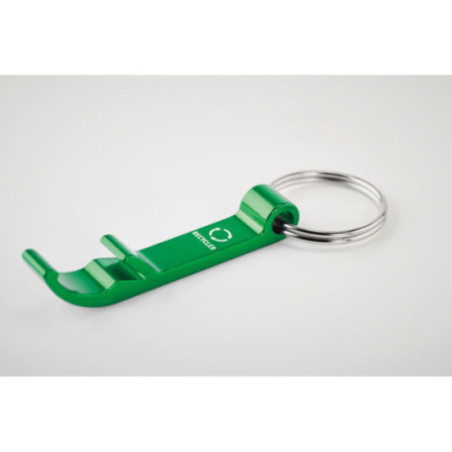 Porte-clés décapsuleur aluminium recyclé OVIKEY 
