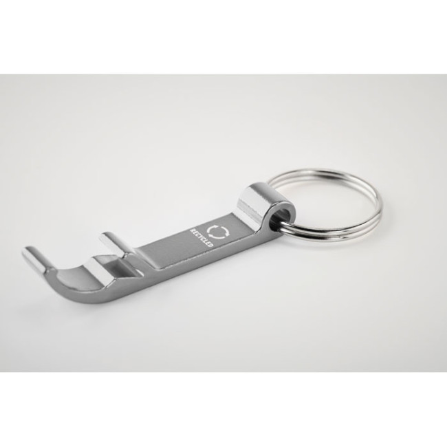 Porte-clés décapsuleur aluminium recyclé OVIKEY 