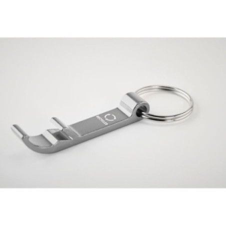 Porte-clés décapsuleur aluminium recyclé OVIKEY 