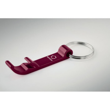 Porte-clés décapsuleur aluminium recyclé OVIKEY 