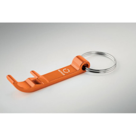 Porte-clés décapsuleur aluminium recyclé OVIKEY 