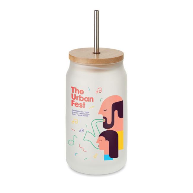 Gobelet en verre et bambou Jarblim 400 ml 