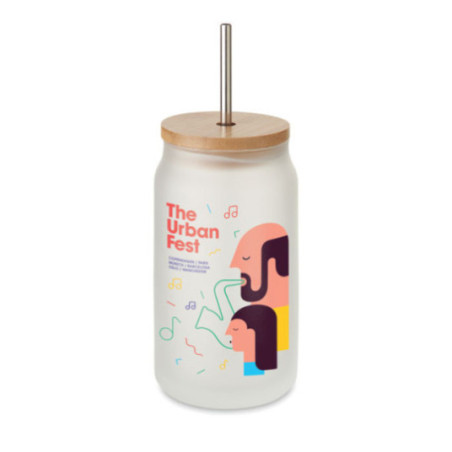 Gobelet en verre et bambou Jarblim 400 ml 