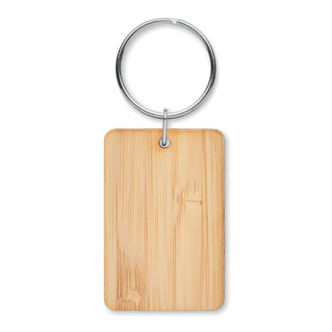 Porte-clés rectangulaire en bambou Angleboo 
