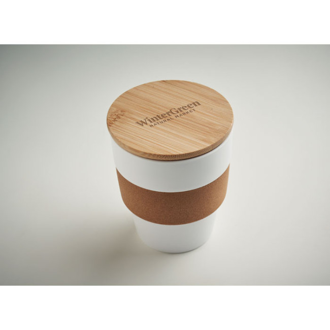 Gobelet avec couvercle en bambou Galao 300 ml 