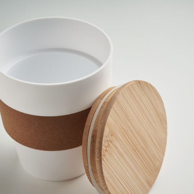 Gobelet avec couvercle en bambou Galao 300 ml 