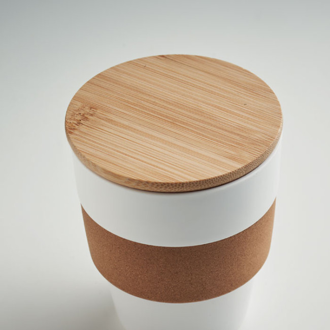 Gobelet avec couvercle en bambou Galao 300 ml 
