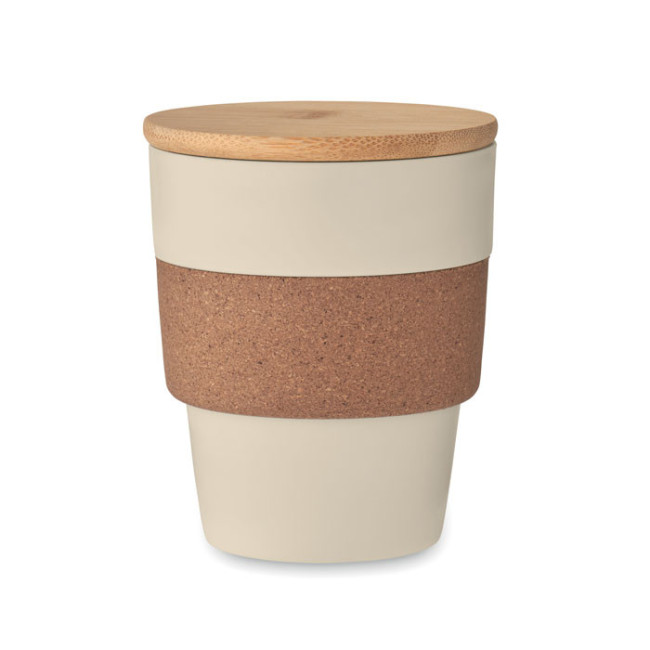 Gobelet avec couvercle en bambou Galao 300 ml 