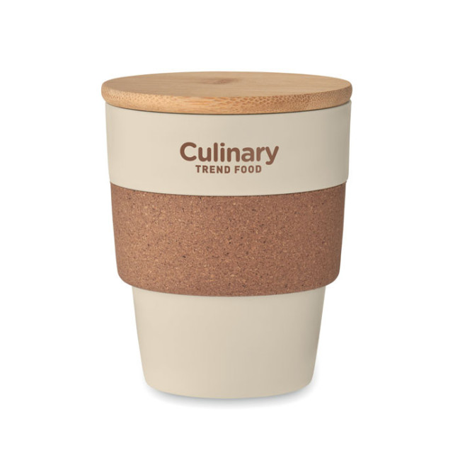 Gobelet avec couvercle en bambou Galao 300 ml 