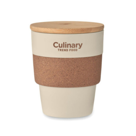 Gobelet avec couvercle en bambou Galao 300 ml 