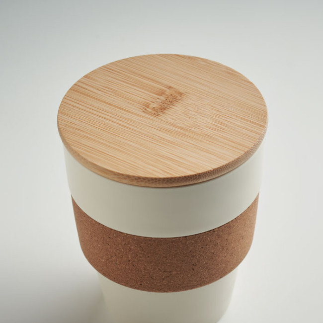 Gobelet avec couvercle en bambou Galao 300 ml 