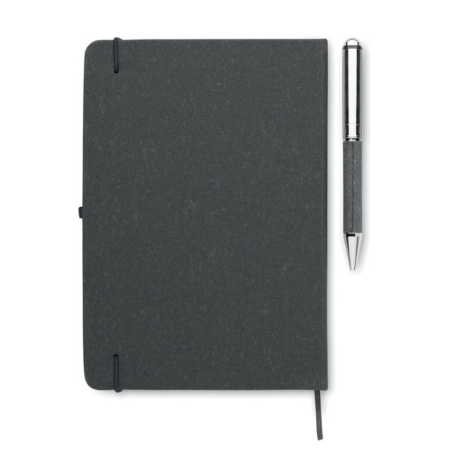 Set carnet & stylo en cuir recyclé Eleganote 