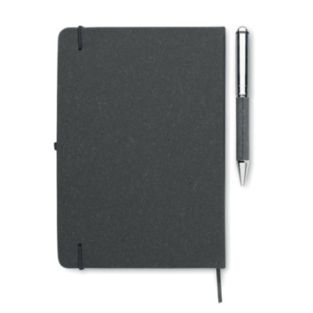 Set carnet & stylo en cuir recyclé Eleganote 