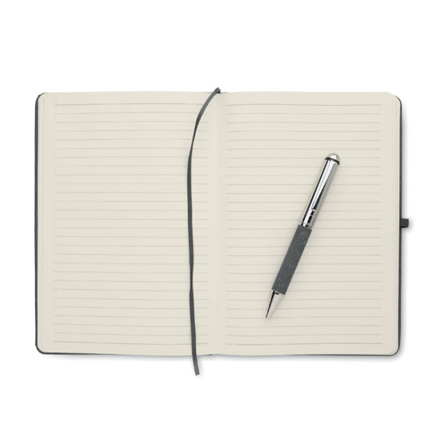 Set carnet & stylo en cuir recyclé Eleganote 