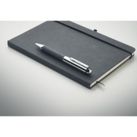 Set carnet & stylo en cuir recyclé Eleganote 