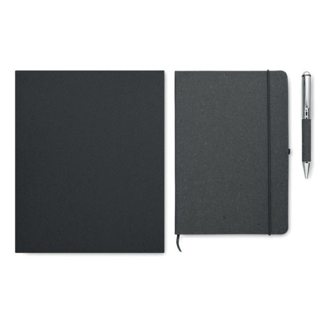 Set carnet & stylo en cuir recyclé Eleganote 