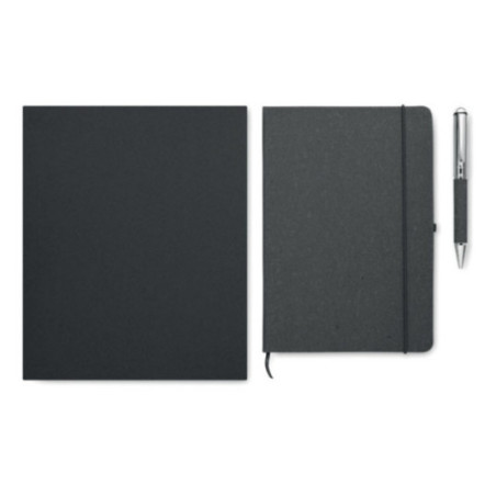 Set carnet & stylo en cuir recyclé Eleganote 
