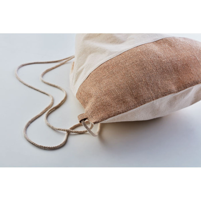 Sac cordon en coton & Jute India 