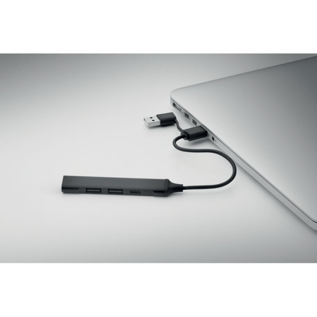Hub USB en aluminium recyclé Current 
