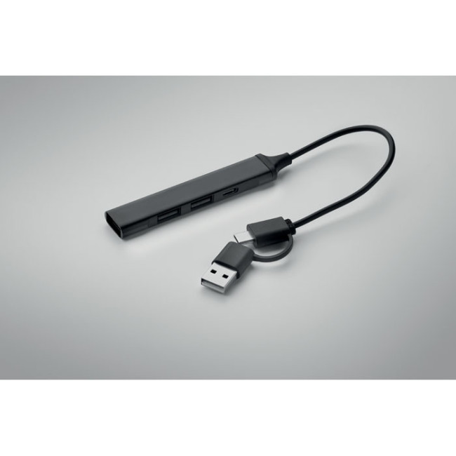 Hub USB en aluminium recyclé Current 