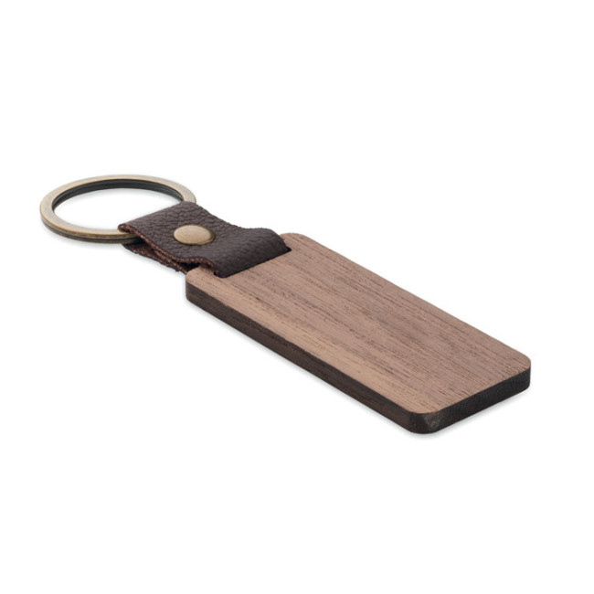 Porte-clés en noyer personnalisable Nawkey 