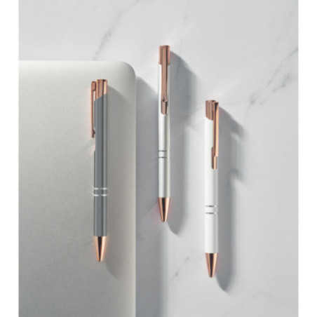 Stylo publicitaire en alu recyclé rose gold 