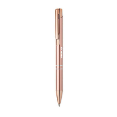 Stylo publicitaire en alu recyclé rose gold 
