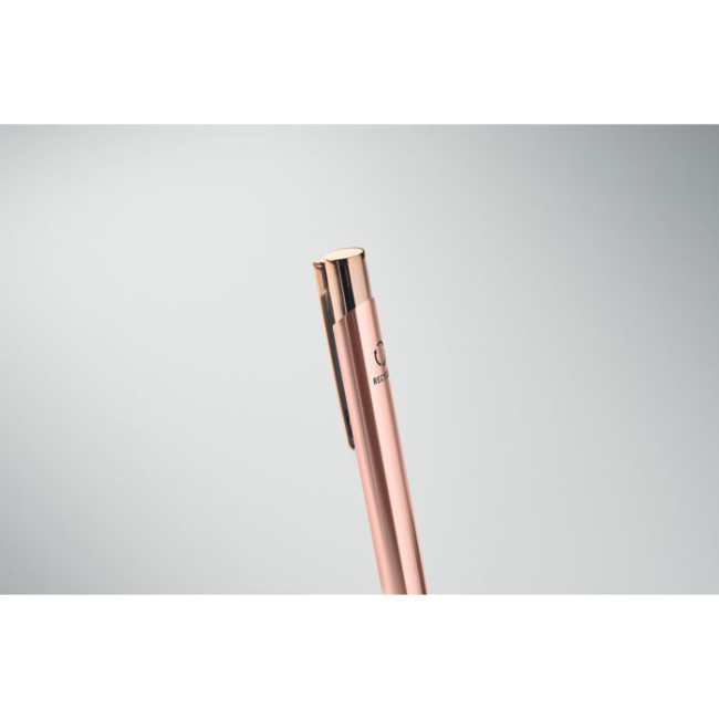 Stylo publicitaire en alu recyclé rose gold 