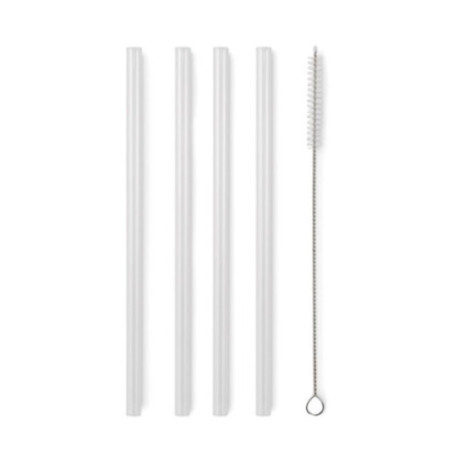 Set de 4 pailles réutilisables en verre Glaw 