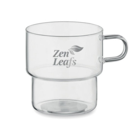 Tasse personnalisée en verre Boromug 300 ml 