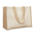 Sac de plage personnalisé en toile et jute Campo de Fiori 