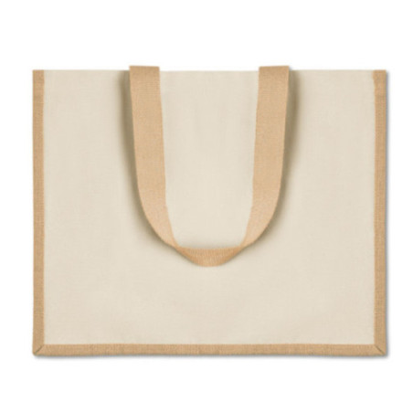 Sac de plage personnalisé en toile et jute Campo de Fiori 