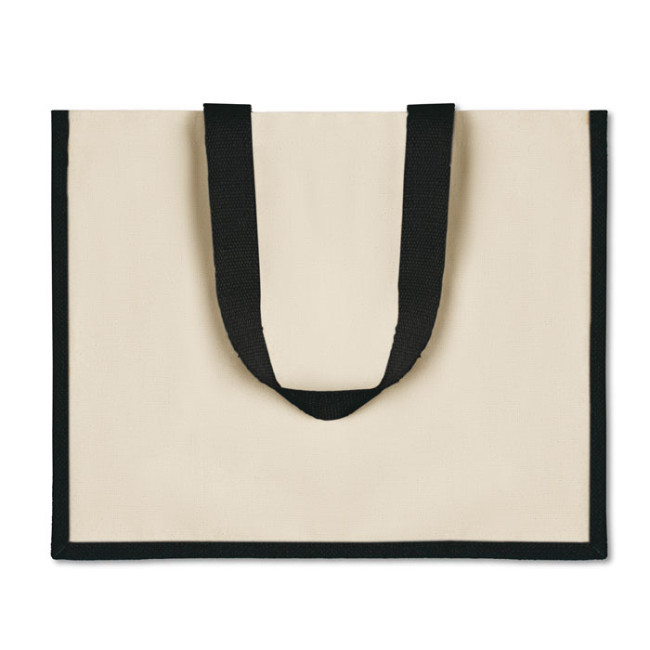 Sac de plage personnalisé en toile et jute Campo de Fiori 