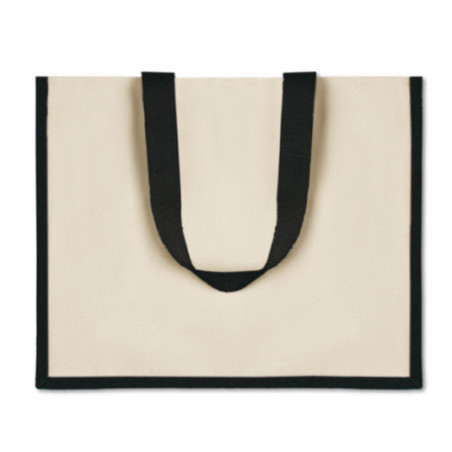Sac de plage personnalisé en toile et jute Campo de Fiori 