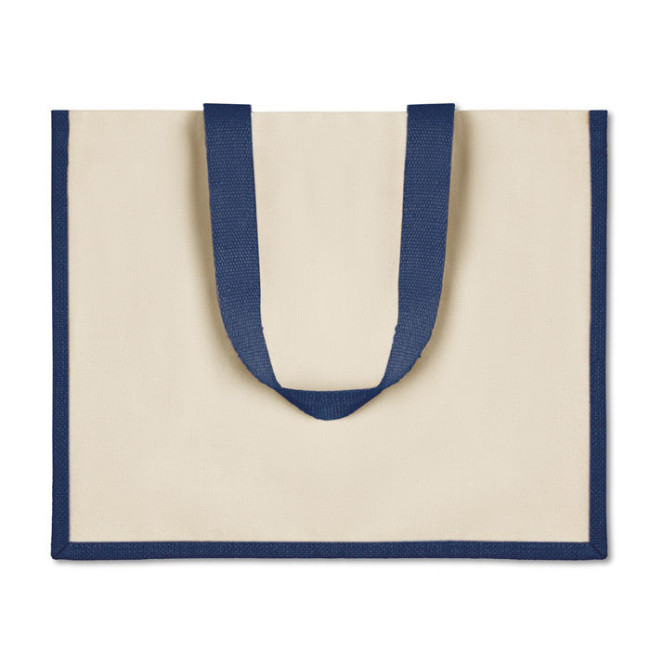 Sac de plage personnalisé en toile et jute Campo de Fiori 
