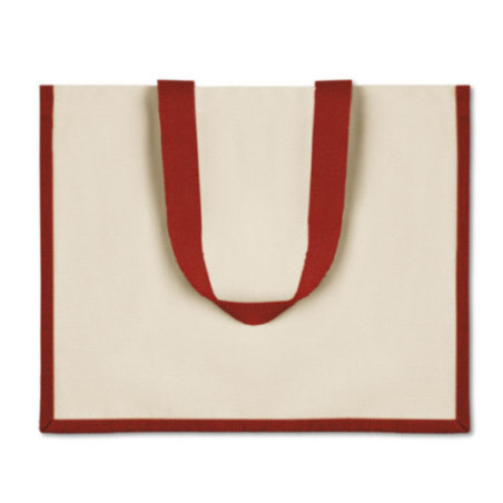 Sac de plage personnalisé en toile et jute Campo de Fiori 