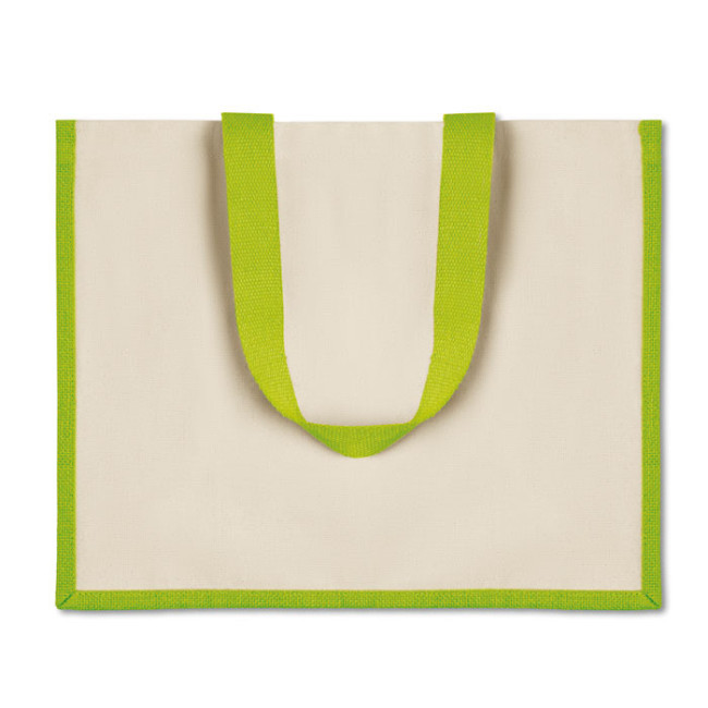 Sac de plage personnalisé en toile et jute Campo de Fiori 