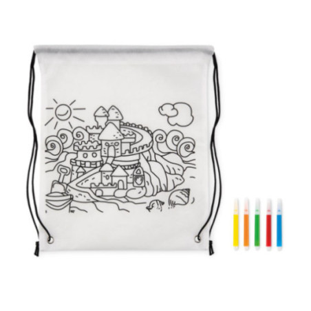 Sac cordon à colorier Carrydraw 