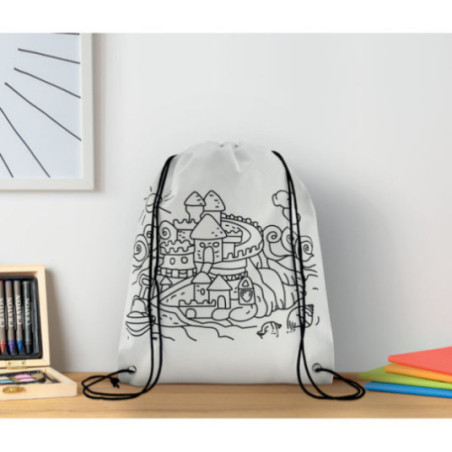 Sac cordon à colorier Carrydraw 